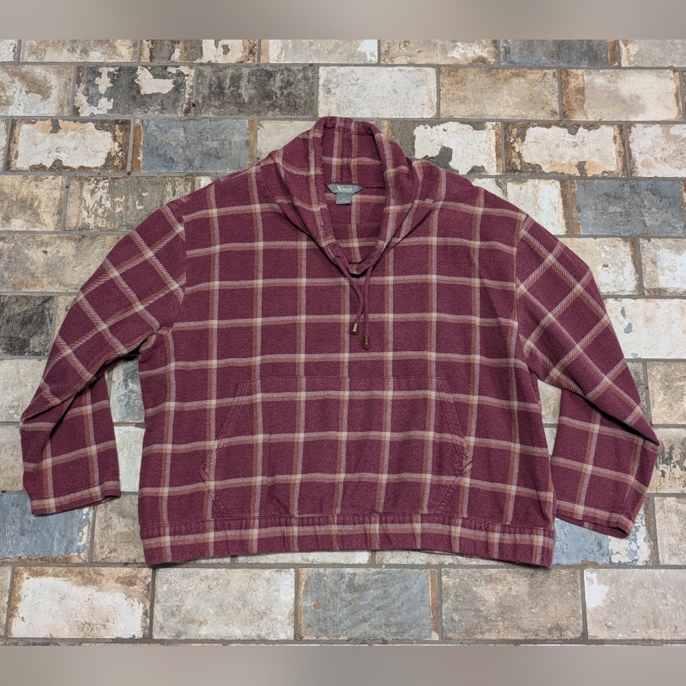 Natural Reflections Women’s XL Plaid Shirt Cowl Neck Hoodie - Bass Pro Cabela’s
